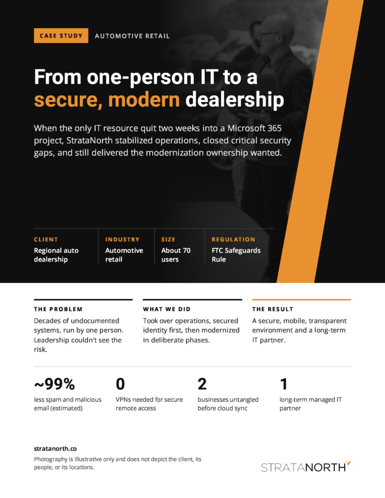 StrataNorth Auto Dealership IT Modernization Cover Cover-StrataNorth Automotive IT Modernization Case Study